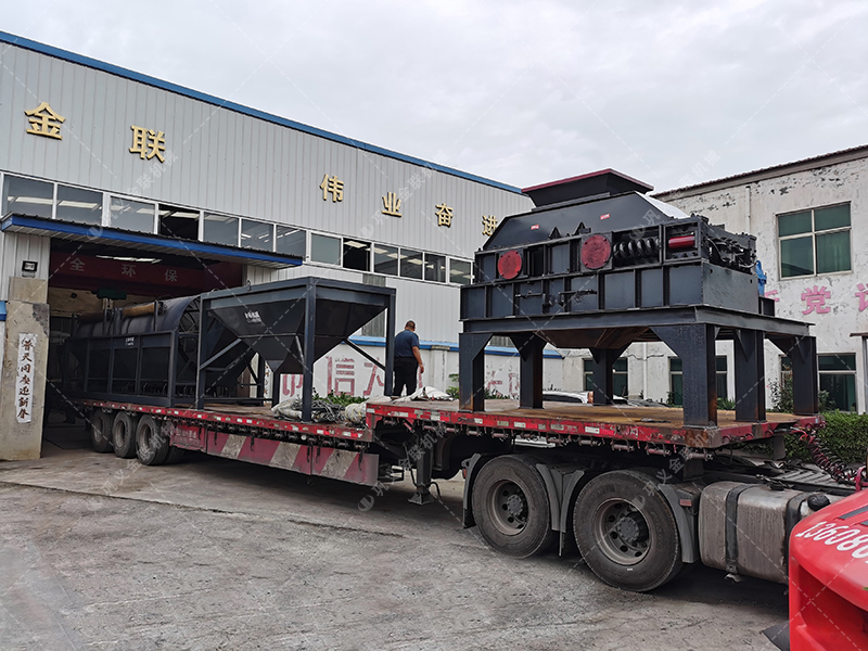 2PG800x600直聯式對輥破碎制砂機發貨圖片