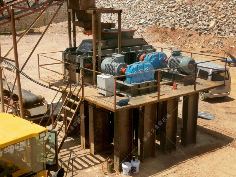 石灰石加工成石子和沙子，用對輥制砂機怎么樣？